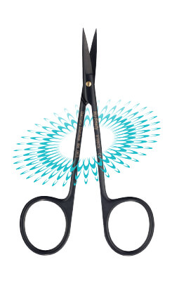 Black Line Scissors featuring Super-Cut design and matte black finish