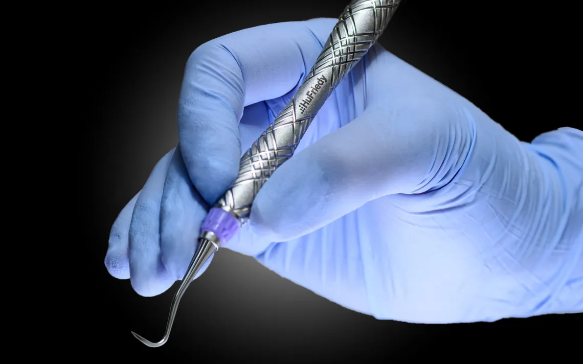 Harmony ergonomic dental instruments on white background