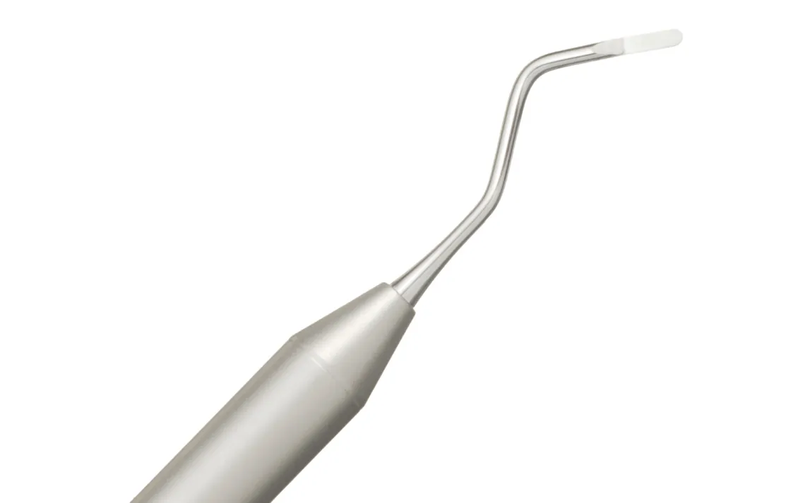 Dentist showing patient restoration results