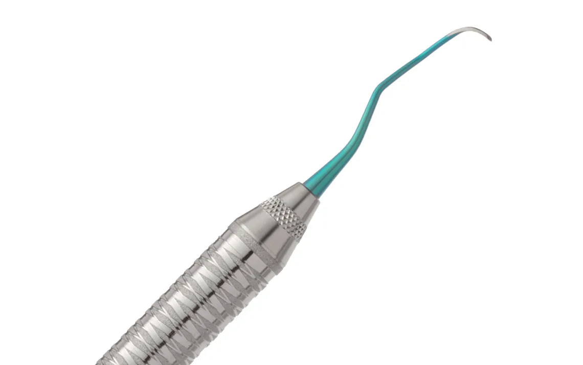 Smiling patient after implant maintenance